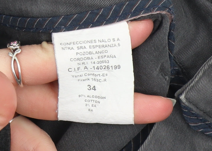 LC Sport LCDN Men's Grey Cotton Blend Chino Trousers Size 34 Regular