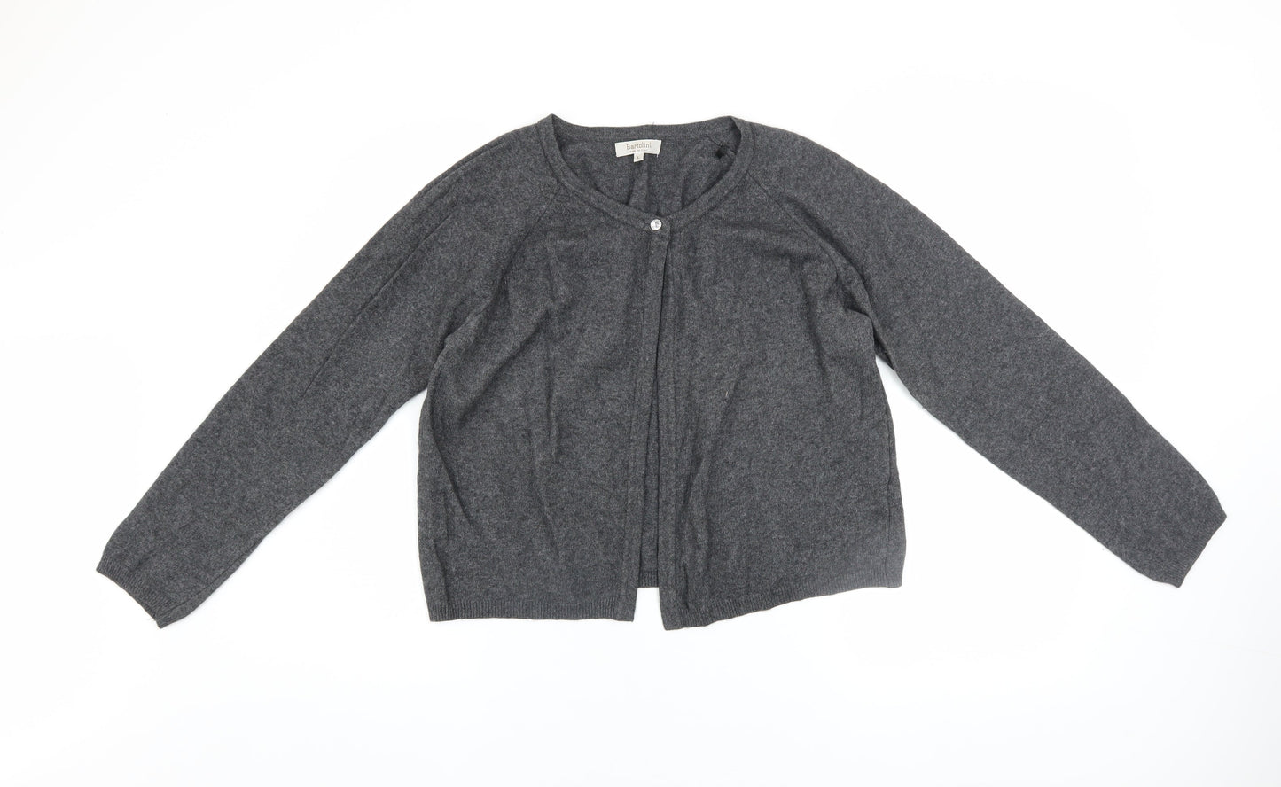 Bartolini Women's Grey Merino Wool Cashmere Blend Cardigan L