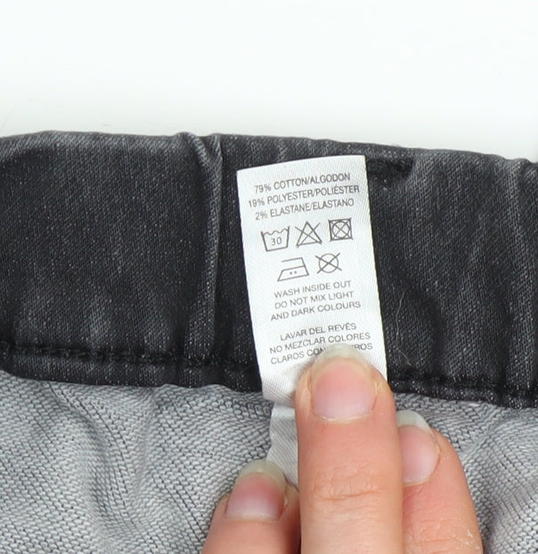 Dunnes Stores Women's Black Straight Jeans 27in Waist Elastic Fit