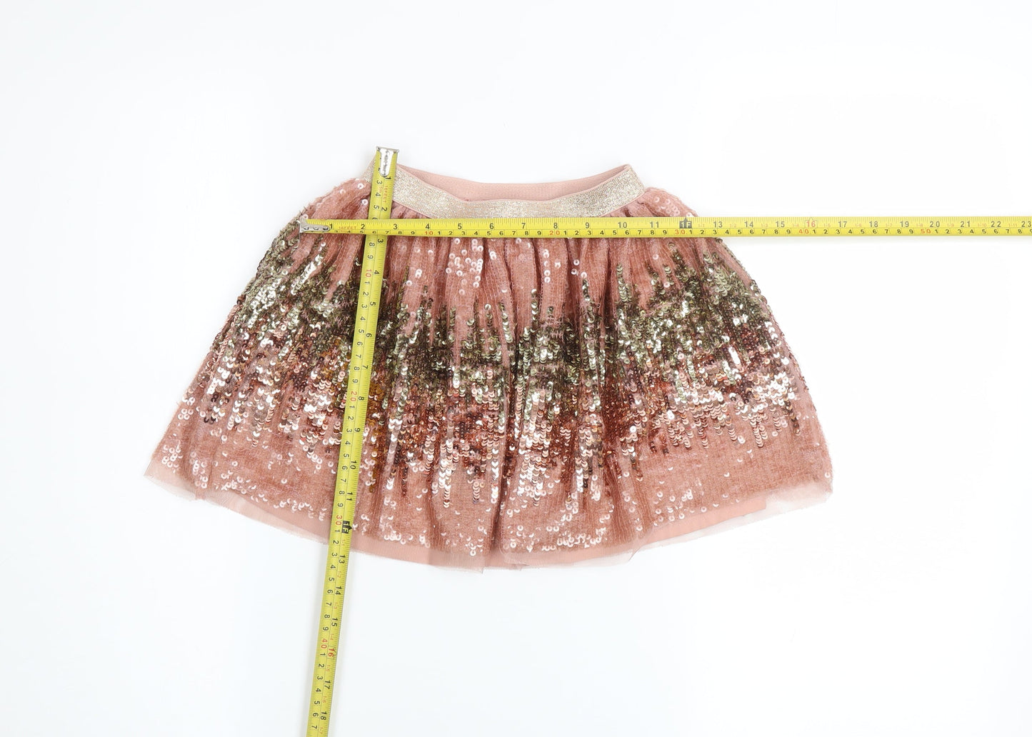 Next Girls Pink Sequin Party Tulle Skirt 4 Years Elastic Waist