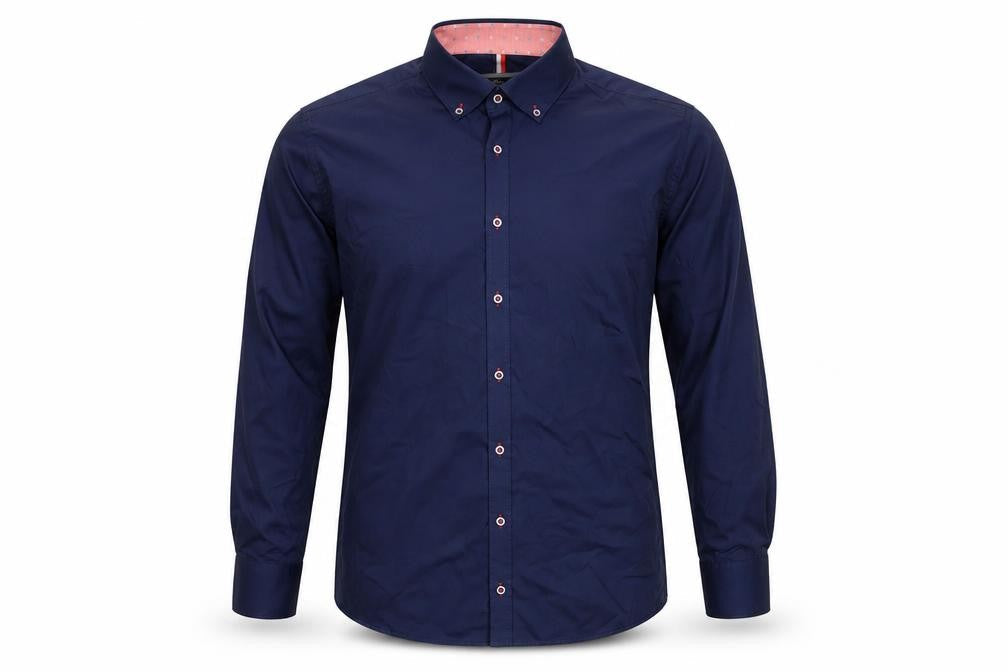Venti Men's Blue 42 Slim Fit Long Sleeve Button-Down Cotton Dress Shirt