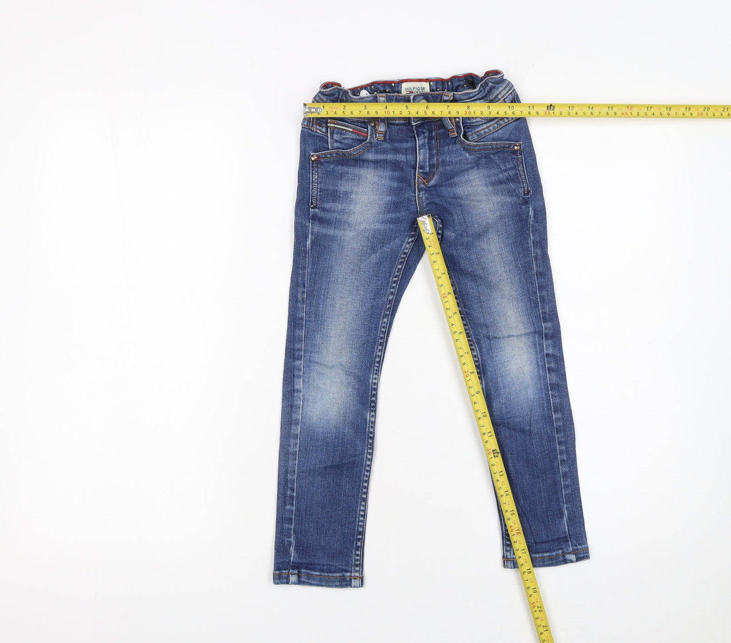 Tommy Hilfiger Girls Blue Skinny Denim Jeans 6 Years Adjustable Waist