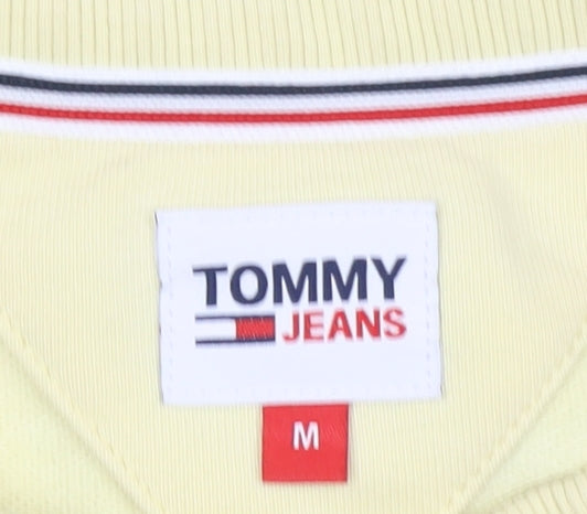 Tommy Jeans Men's Yellow Crew Neck Sweatshirt M Regular Fit