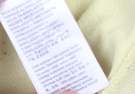 Tommy Jeans Men's Yellow Crew Neck Sweatshirt M Regular Fit