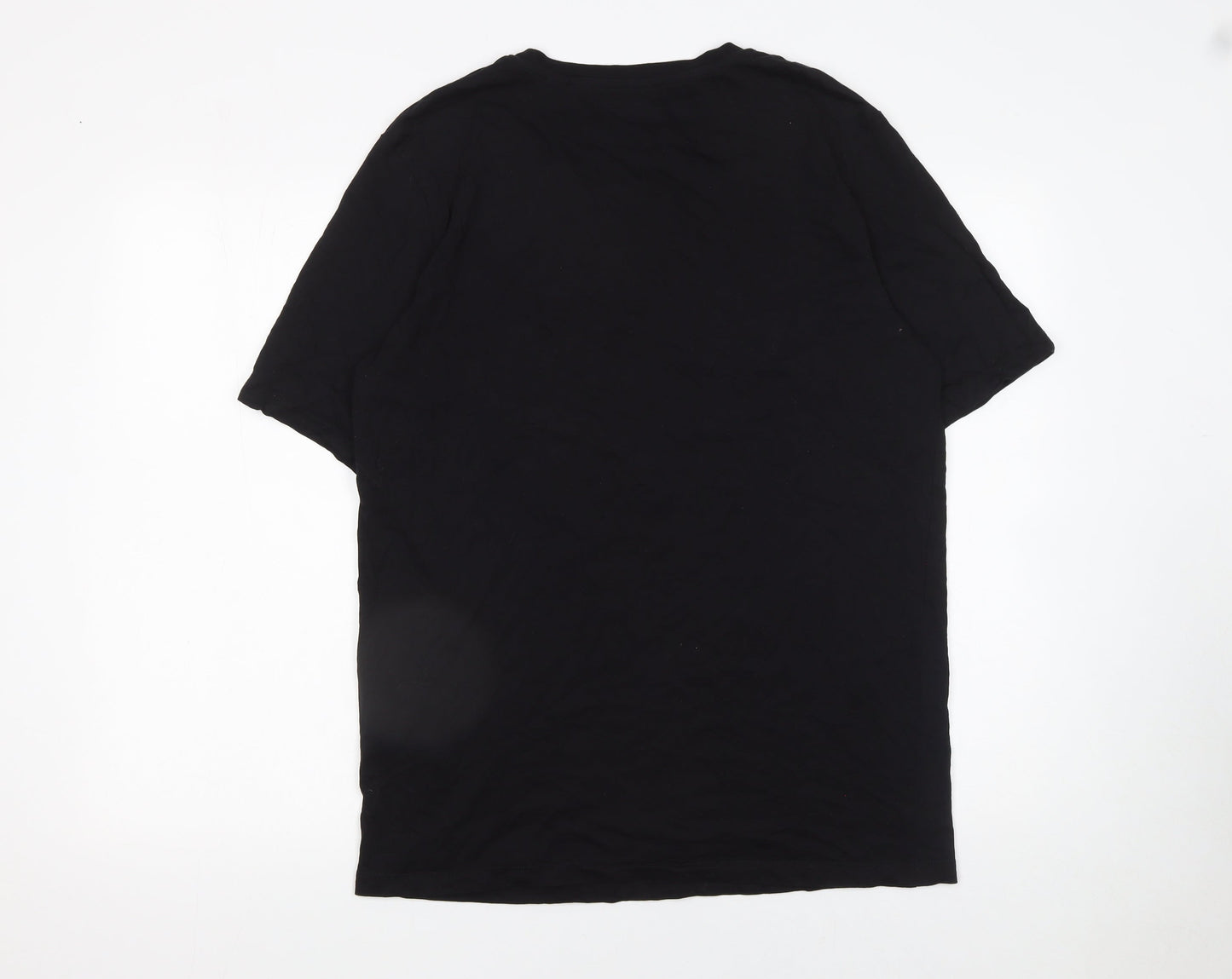 PRODUKT Men's Black Christmas Santa Graphic Cotton T-Shirt Size L