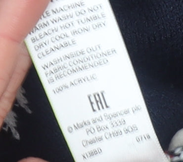 Marks and Spencer Womens Blue Small Llama Christmas Jumper