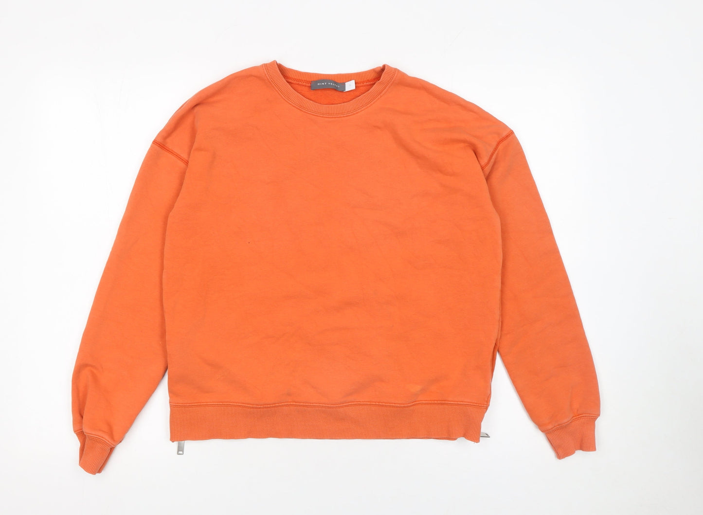 Mint Velvet Orange Cotton Blend Womens Sweatshirt Size S