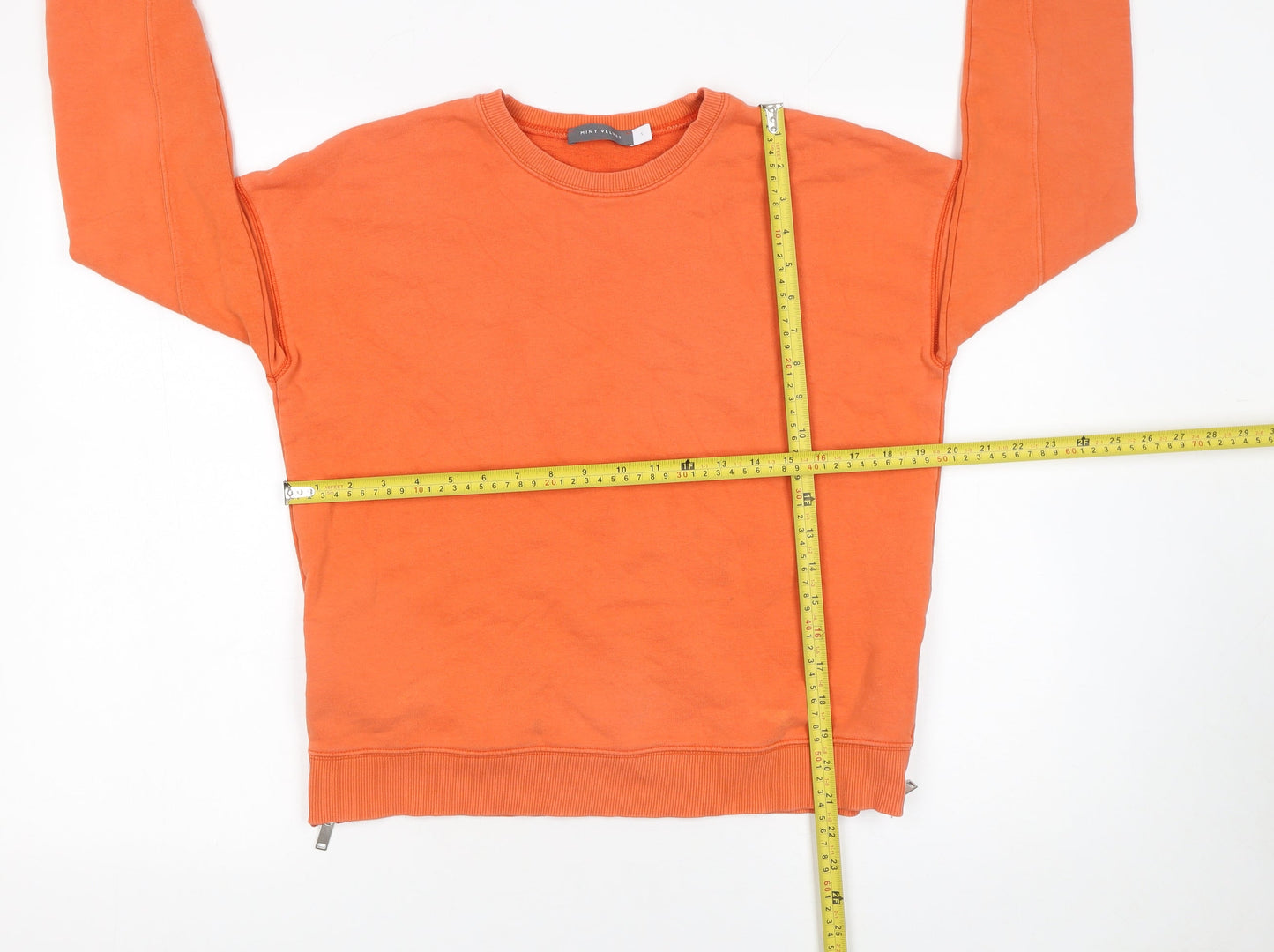 Mint Velvet Orange Cotton Blend Womens Sweatshirt Size S