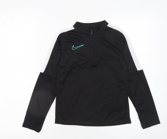 Nike Boys Black Dri-FIT 1/4 Zip Sports Sweatshirt 6-7 Years