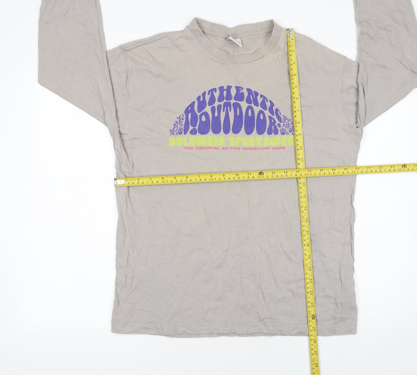 Columbia Sportswear Men's Beige Long Sleeve Outdoor T-Shirt L