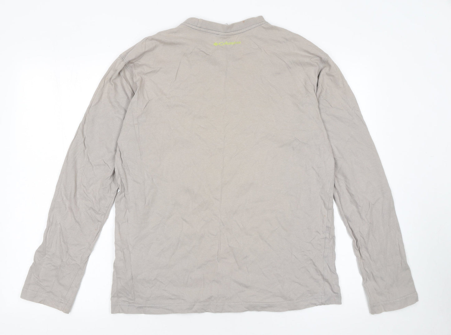 Columbia Sportswear Men's Beige Long Sleeve Outdoor T-Shirt L