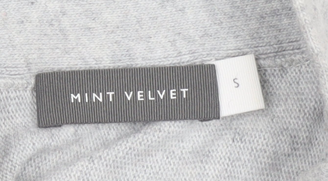 Mint Velvet Women's Grey Mock Neck Long Sleeve Jumper Size S