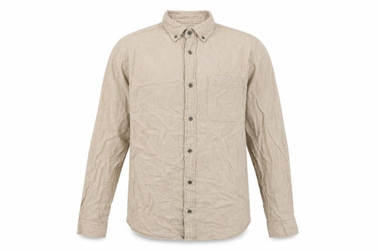 Jack & Jones Essentials Men's Beige Cotton Flannel Button-Up Shirt M