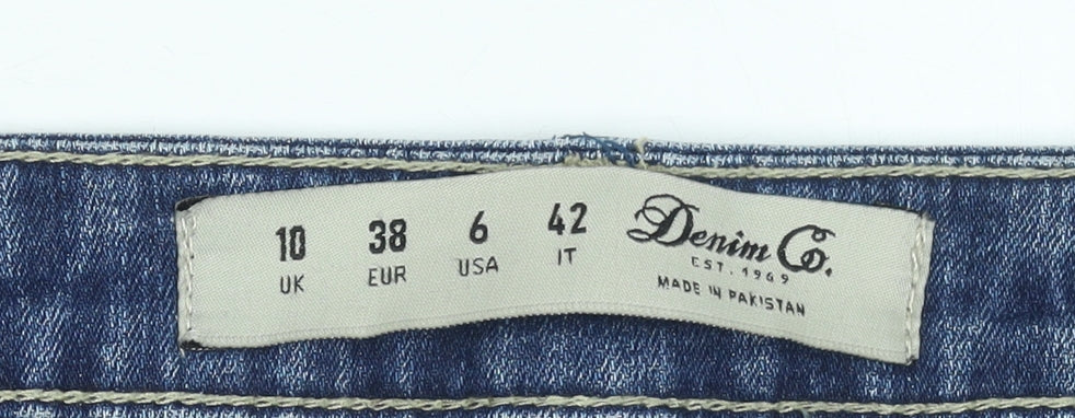 Denim Co. Women’s Blue Distressed Skinny Jeans Size 10