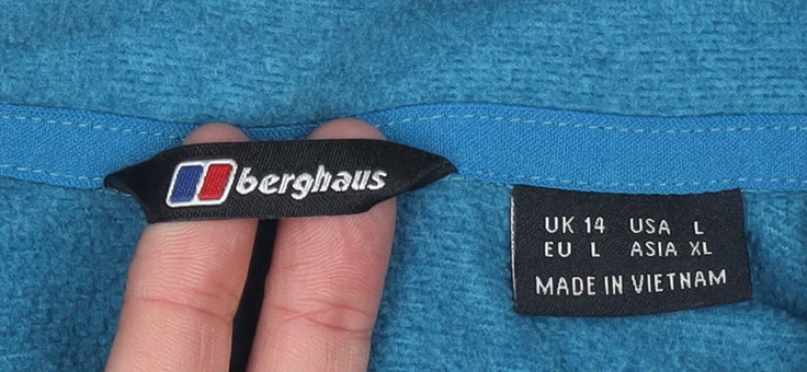Berghaus Women’s Blue Fleece 1/2 Zip Sweatshirt UK 14 Outdoor Top