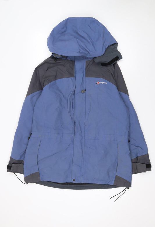 Berghaus Women Blue Waterproof Hooded Parka Jacket Size 12
