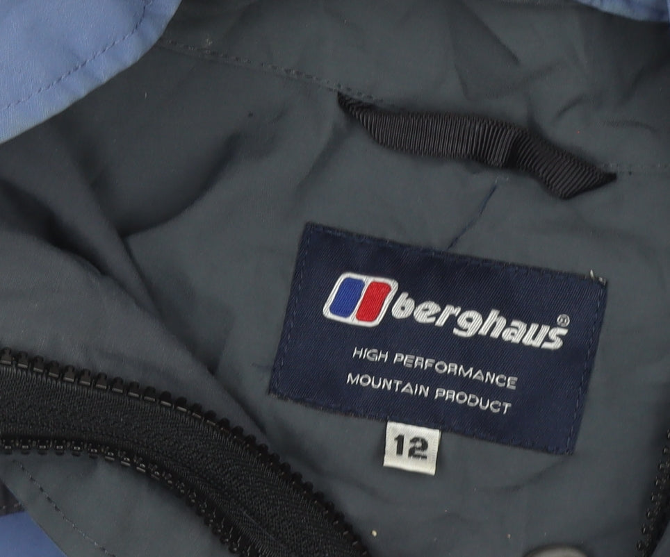 Berghaus Women Blue Waterproof Hooded Parka Jacket Size 12