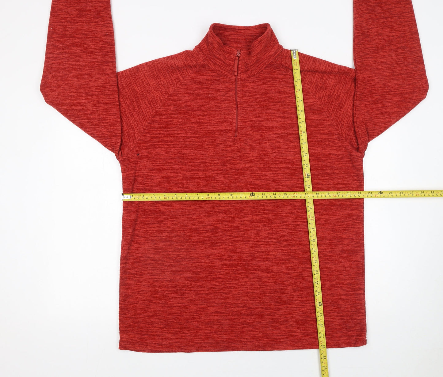 Mountain Warehouse Men's Red 1/4 Zip Fleece Sweatshirt Size L
