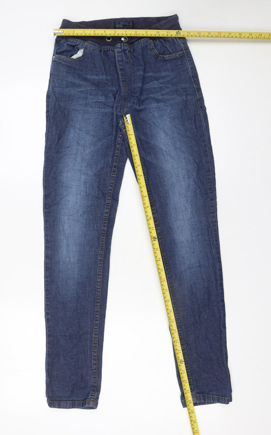 Next Boys Blue Stretch Denim Jeans 13 Years Regular Fit Elastic Waist