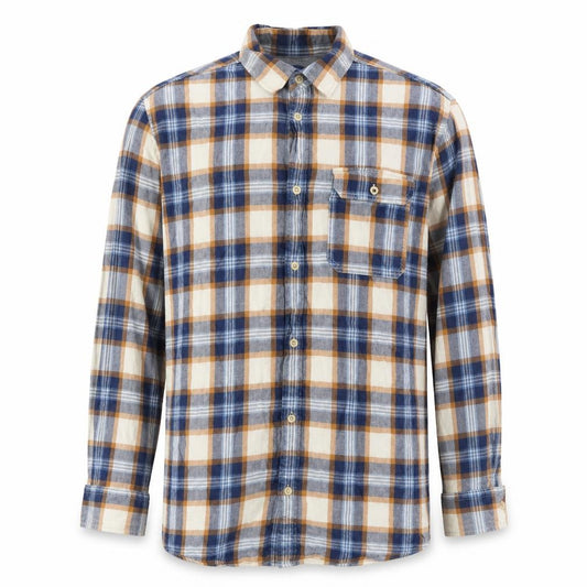 Jack & Jones Men's Blue Checked Cotton Long Sleeve Button-Up Shirt XL