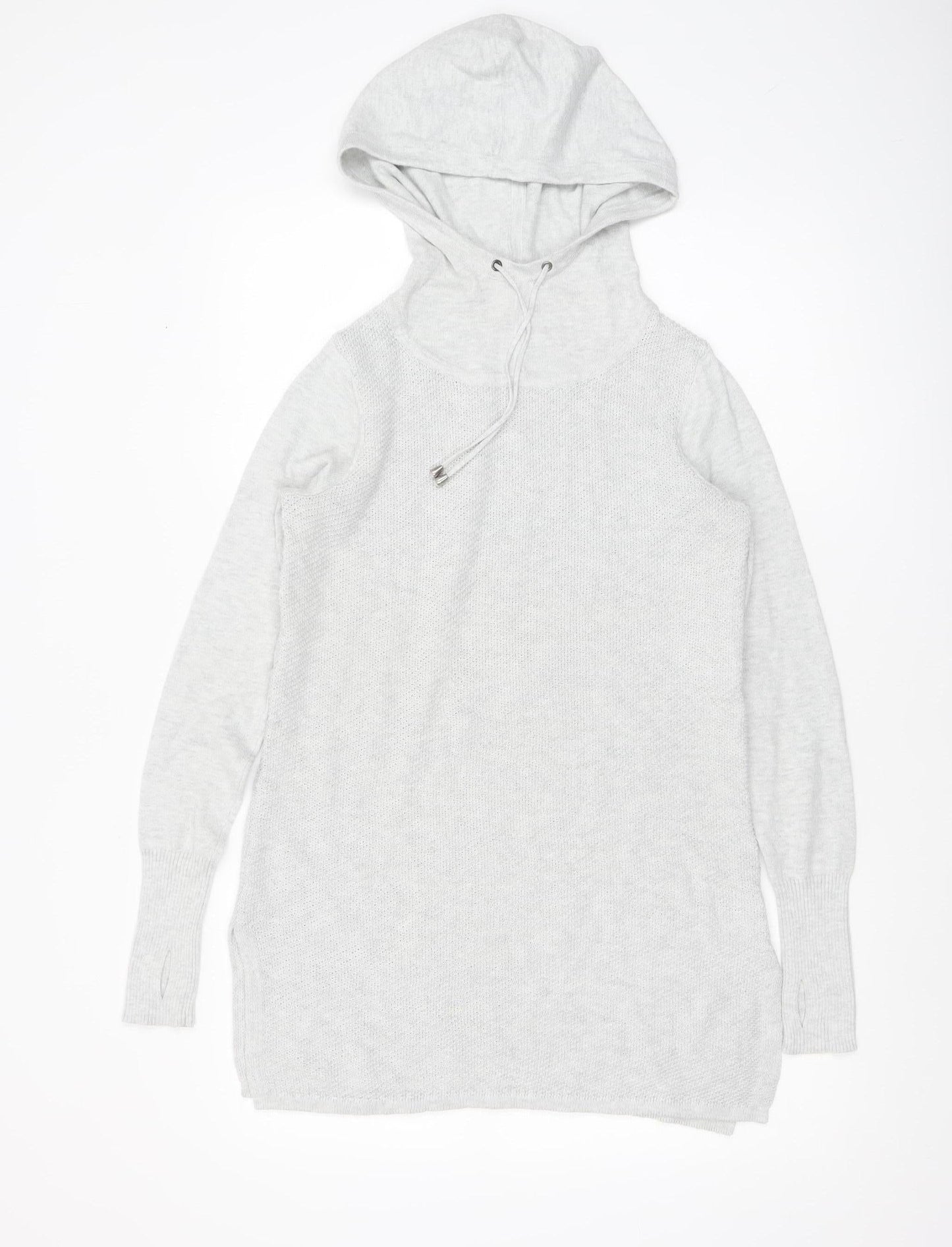 Artisan NY Women’s Grey XS Hooded Knit Pullover Jumper