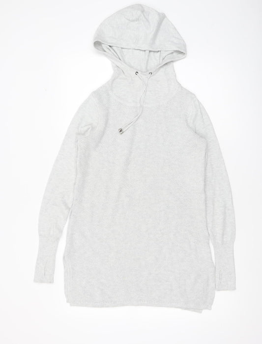 Artisan NY Women’s Grey XS Hooded Knit Pullover Jumper