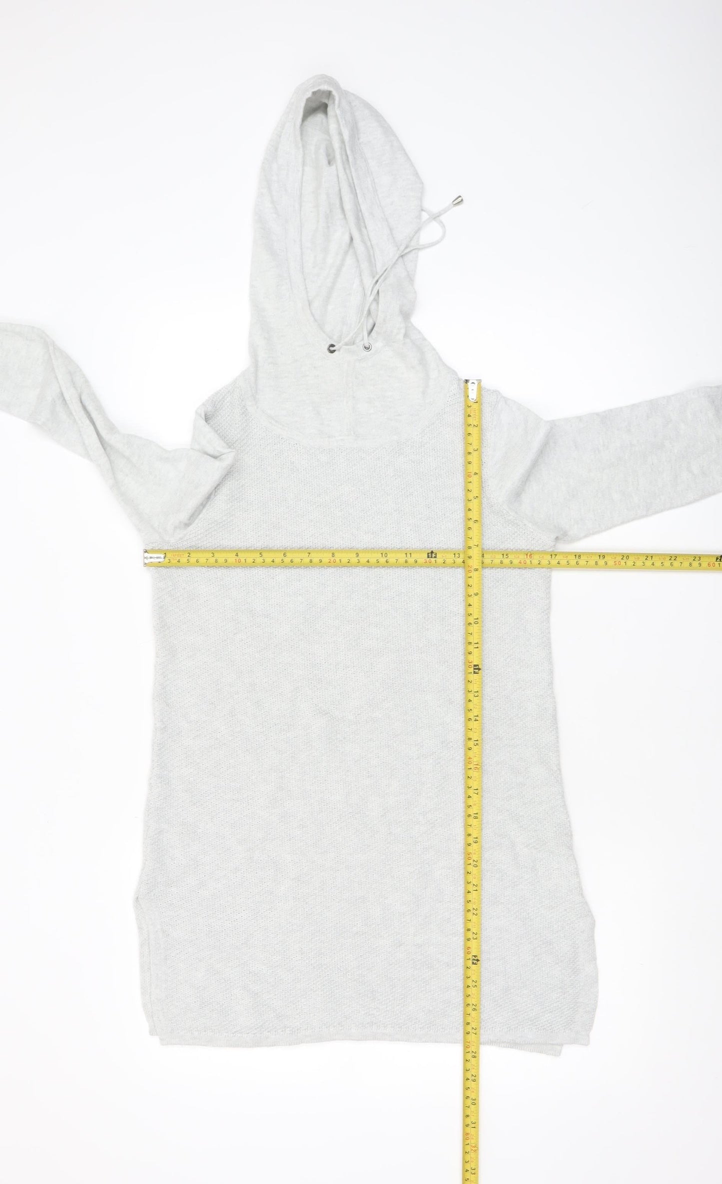 Artisan NY Women’s Grey XS Hooded Knit Pullover Jumper