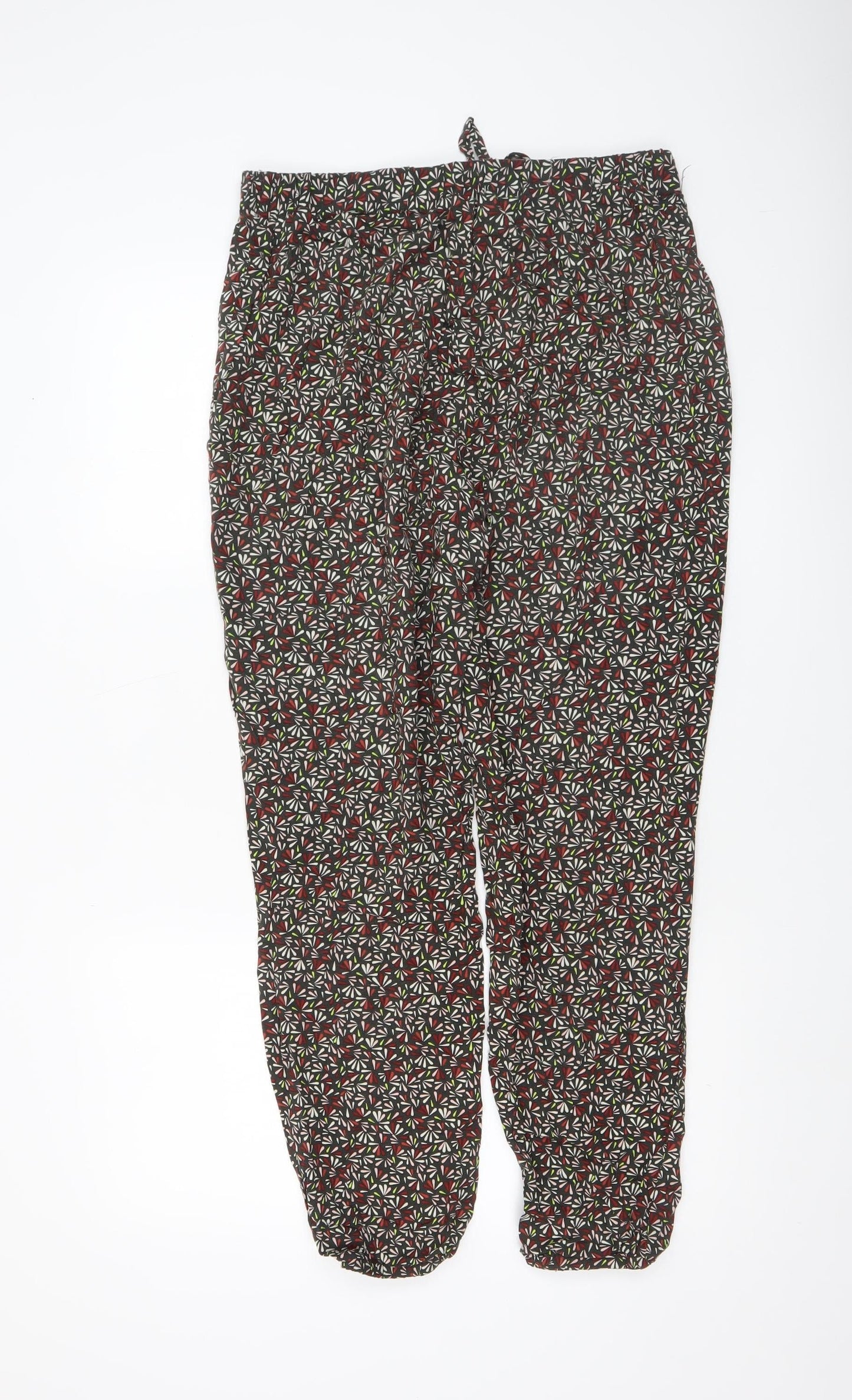 Red Herring Womens Multicoloured Viscose Jogger Trousers Size 12