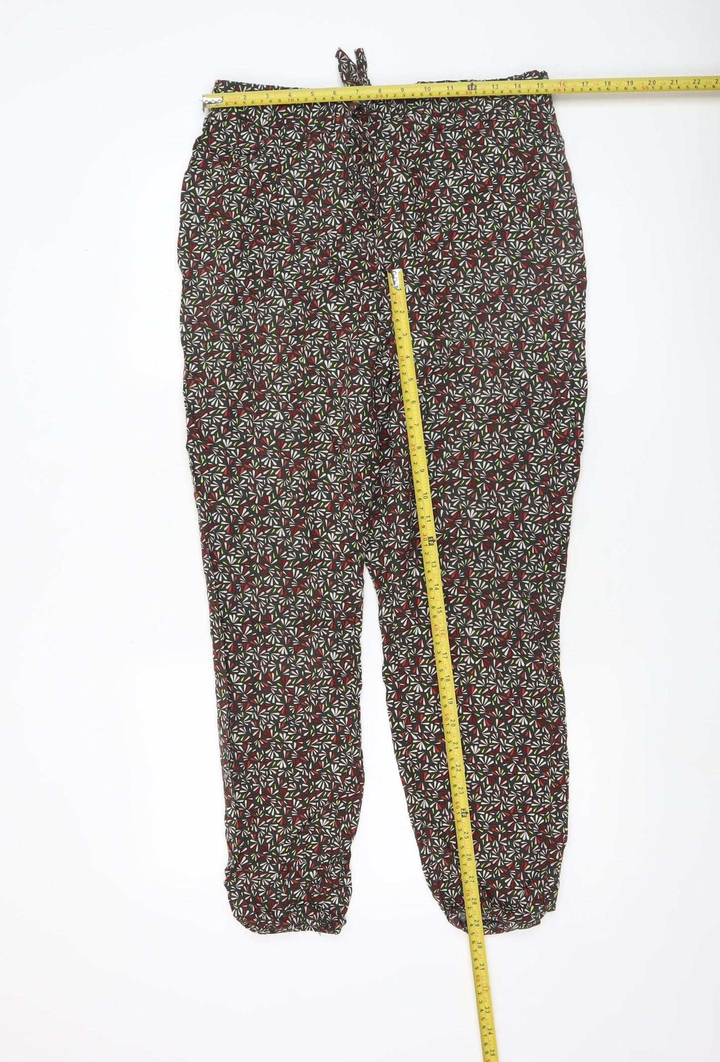 Red Herring Womens Multicoloured Viscose Jogger Trousers Size 12
