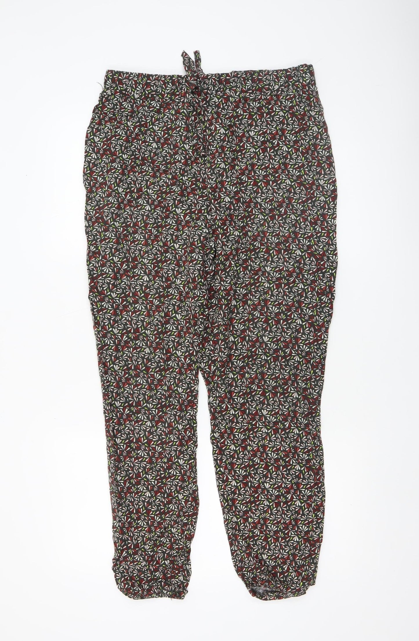 Red Herring Womens Multicoloured Viscose Jogger Trousers Size 12