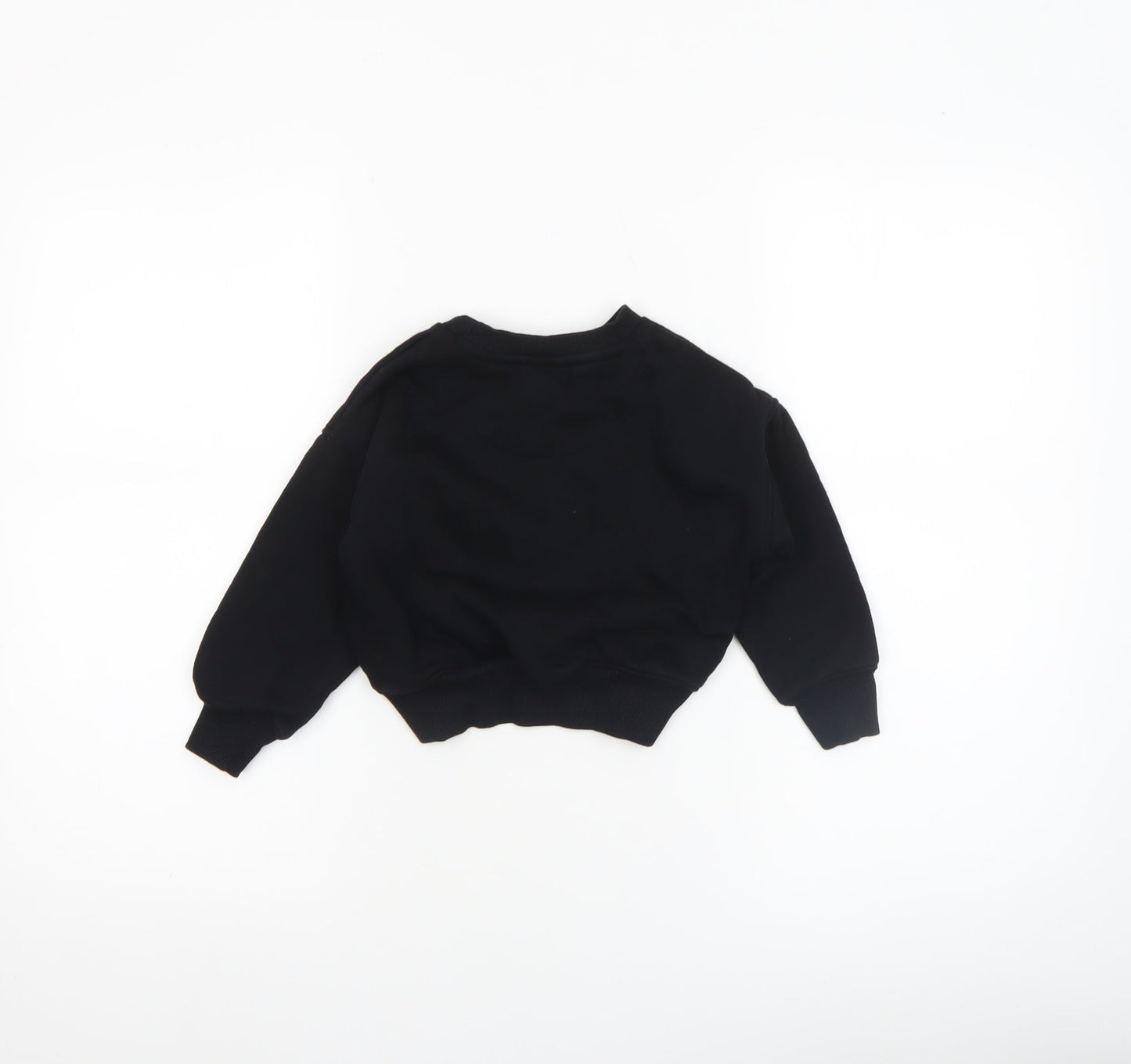 Disney Girls Black Stitch & Angel Ohana Pullover Sweatshirt 4-5 Years