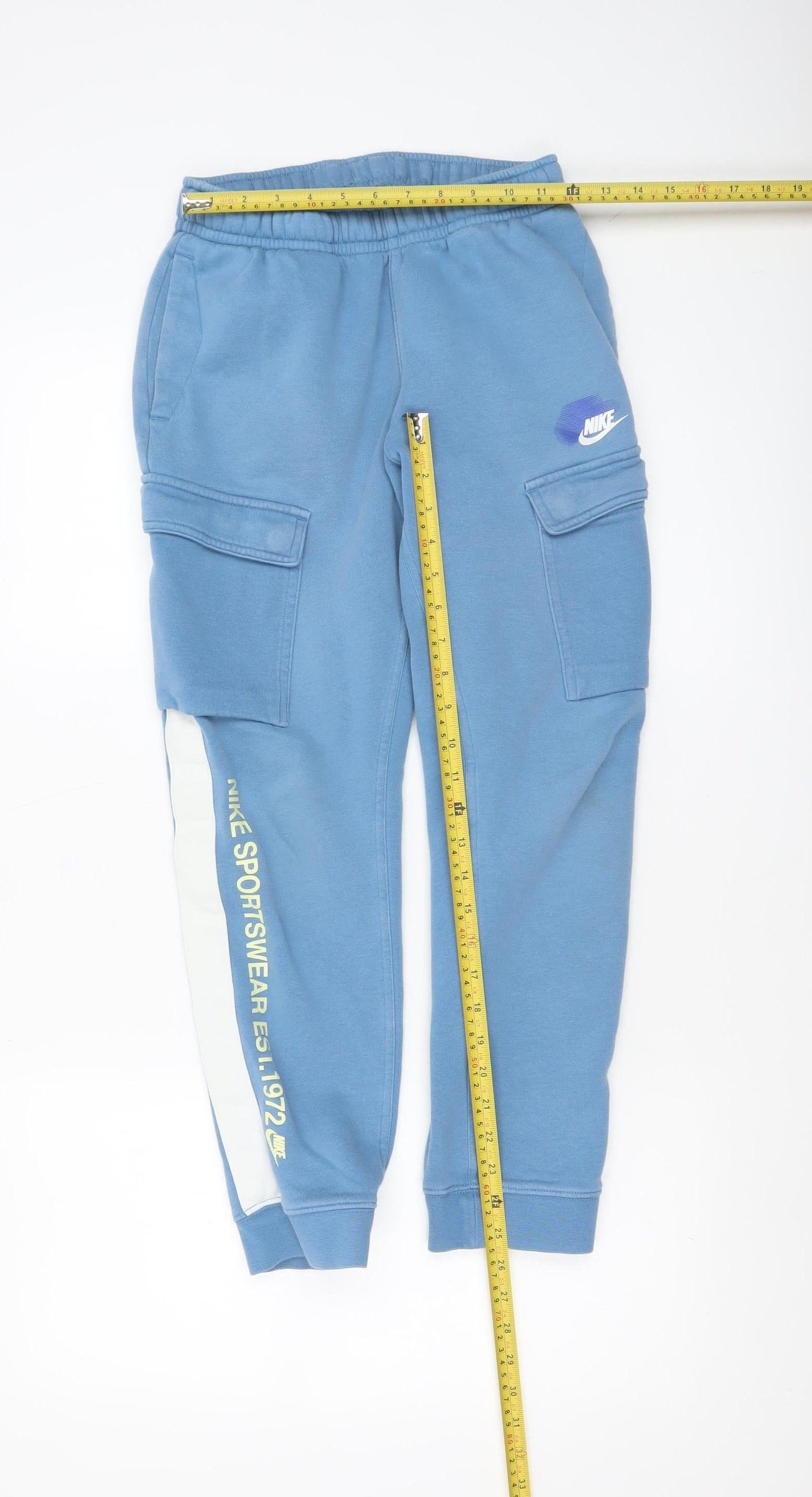 Nike Boys Blue Cargo Jogger Trousers Medium 10-11 Years Sportswear