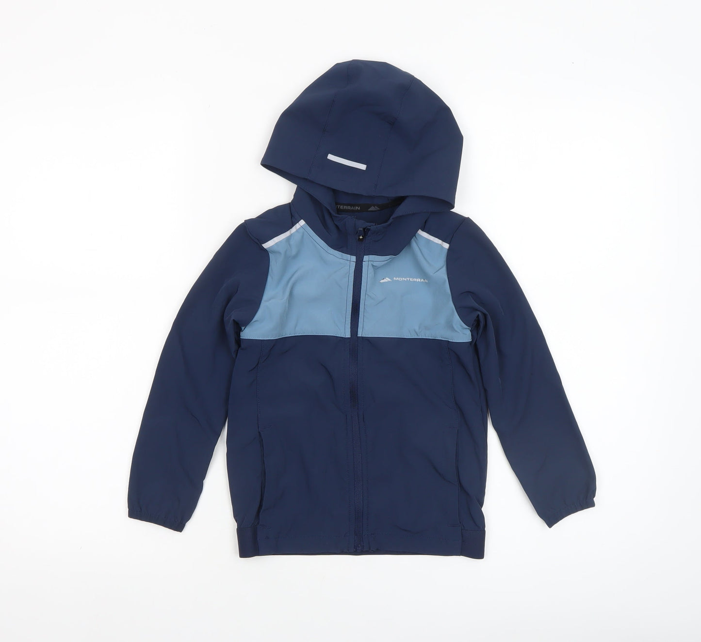 Monterrain Boys Blue 3-4 Years Hooded Lightweight Windbreaker Jacket