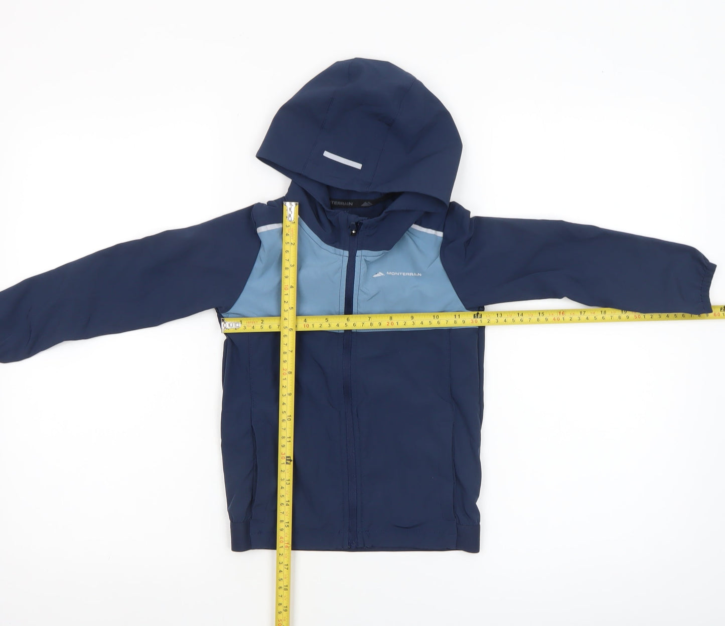 Monterrain Boys Blue 3-4 Years Hooded Lightweight Windbreaker Jacket