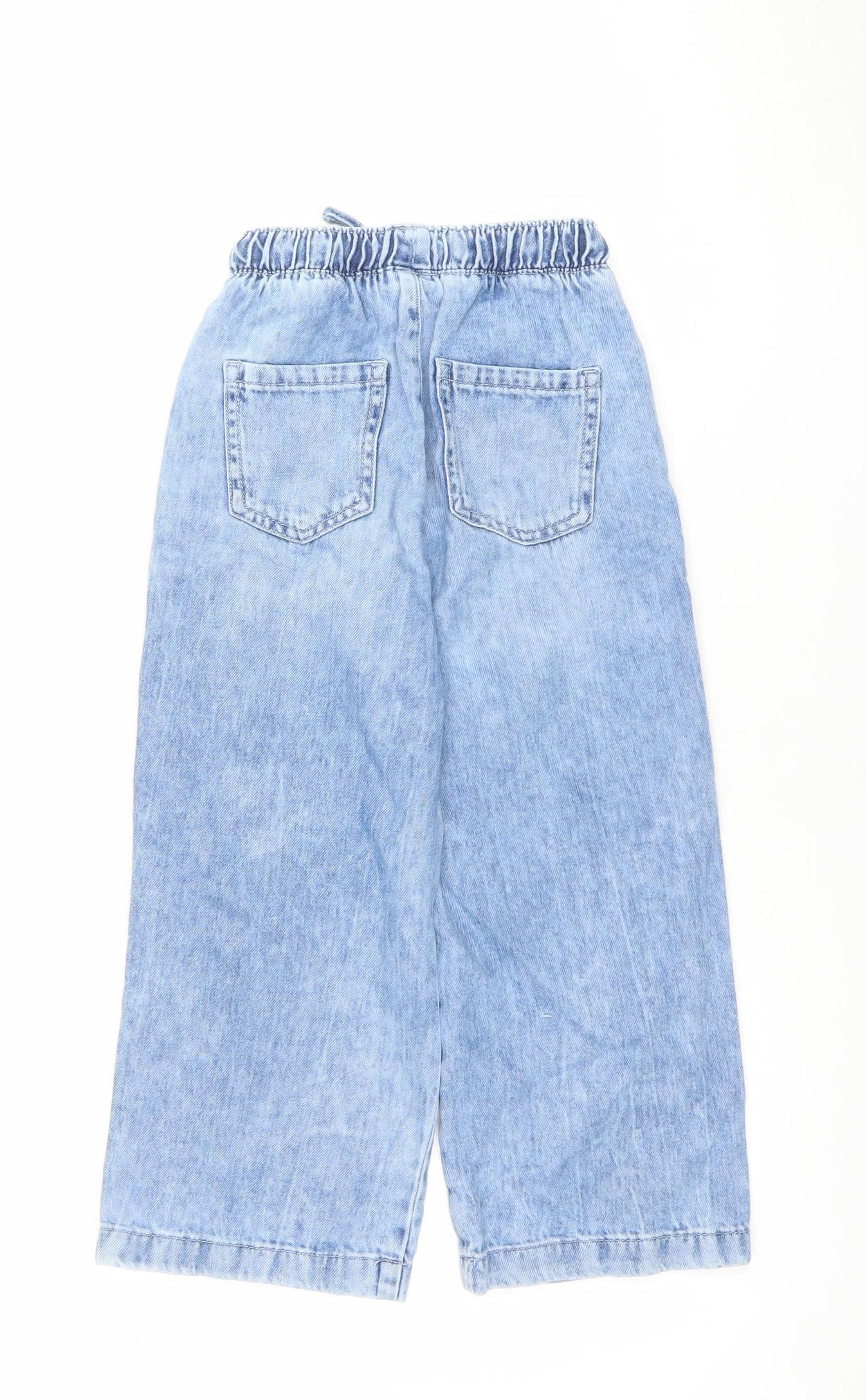 Next Boys Blue 6 Years Wide-Leg Denim Jeans with Elastic Waist