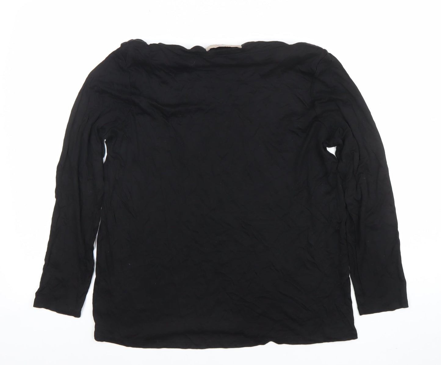 Paul Costelloe Living Women’s Black Long Sleeve Basic Blouse Size L