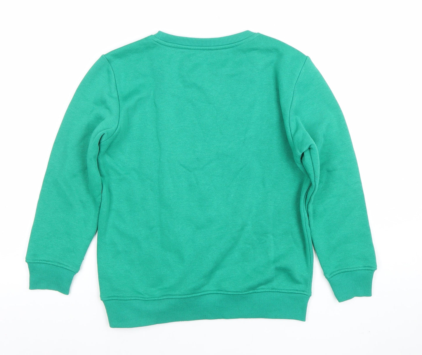 Dunnes Stores Boys Green Reindeer Sequin Christmas Sweatshirt 7-8 Years