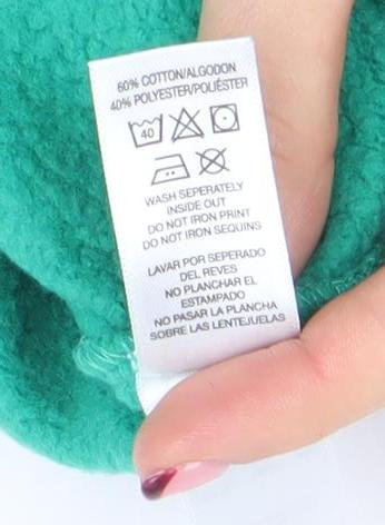 Dunnes Stores Boys Green Reindeer Sequin Christmas Sweatshirt 7-8 Years