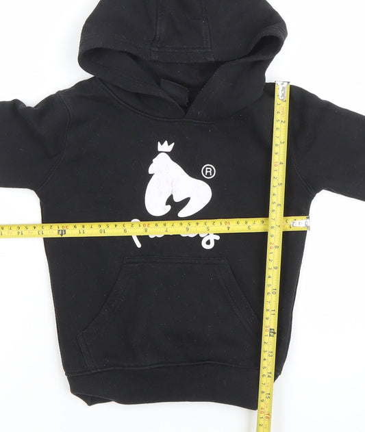 Money Boys Black Pullover Hoodie Medium Cotton Blend Logo Print