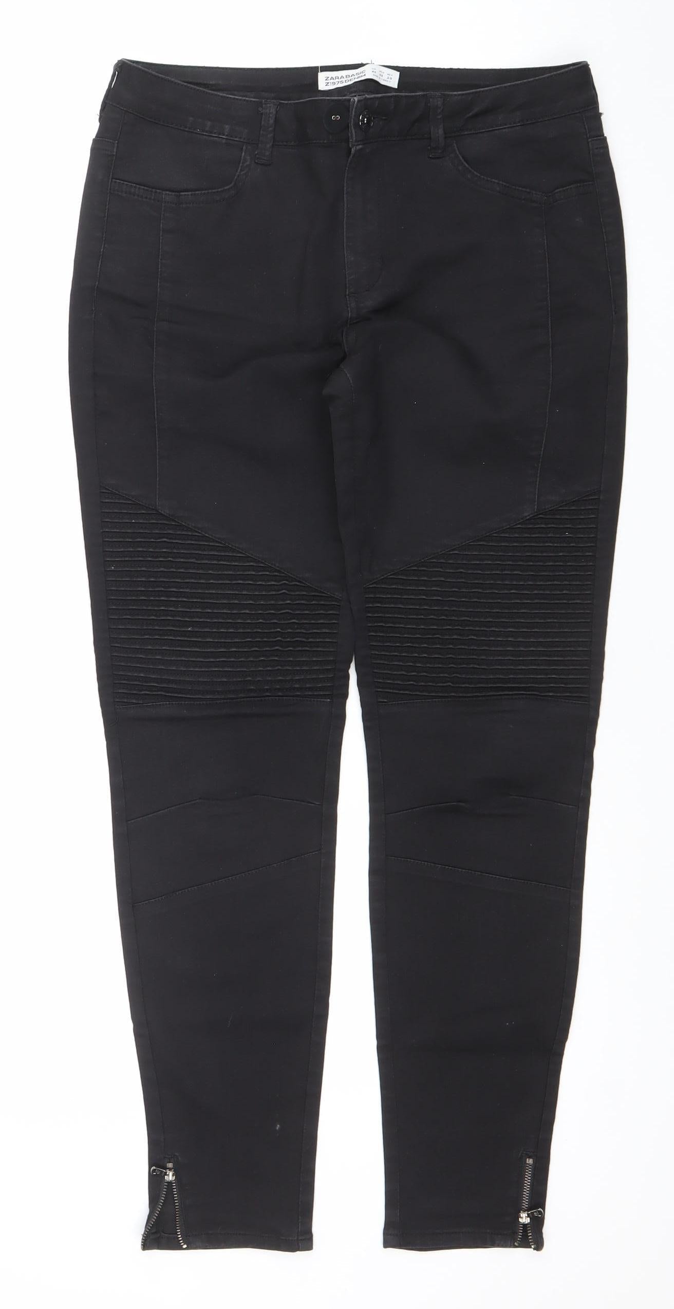 Zara Basic Women's Black Skinny Denim Jeans Size 10