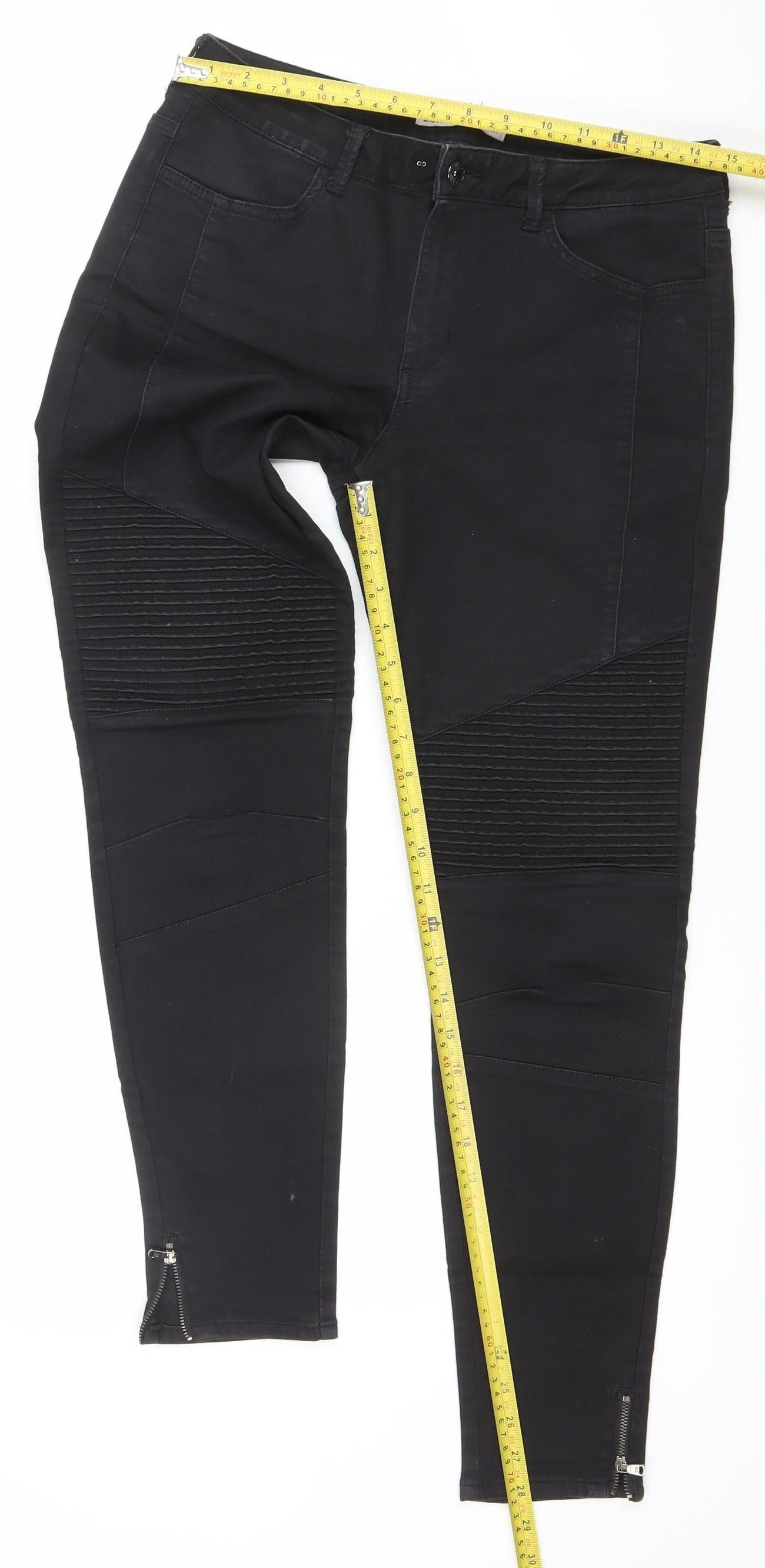 Zara Basic Women's Black Skinny Denim Jeans Size 10