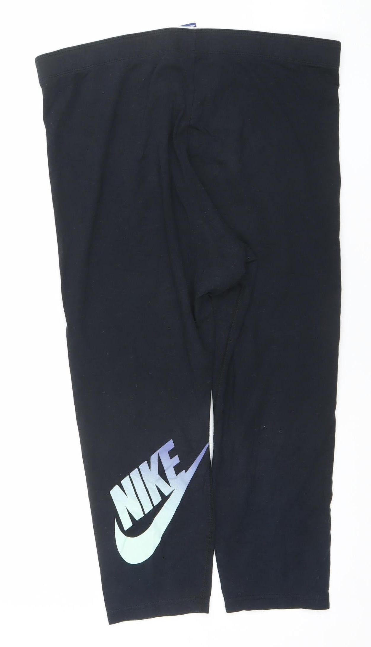 Nike Women's Black 1X Leggings Plus Size Stretch Cotton Activewear