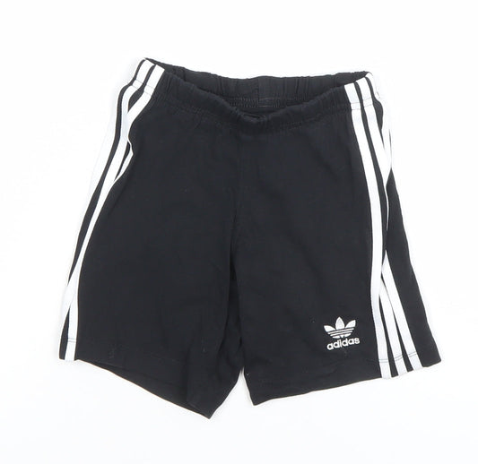 Adidas Boys Black 2-3 Years Athletic Shorts with Elastic Waist