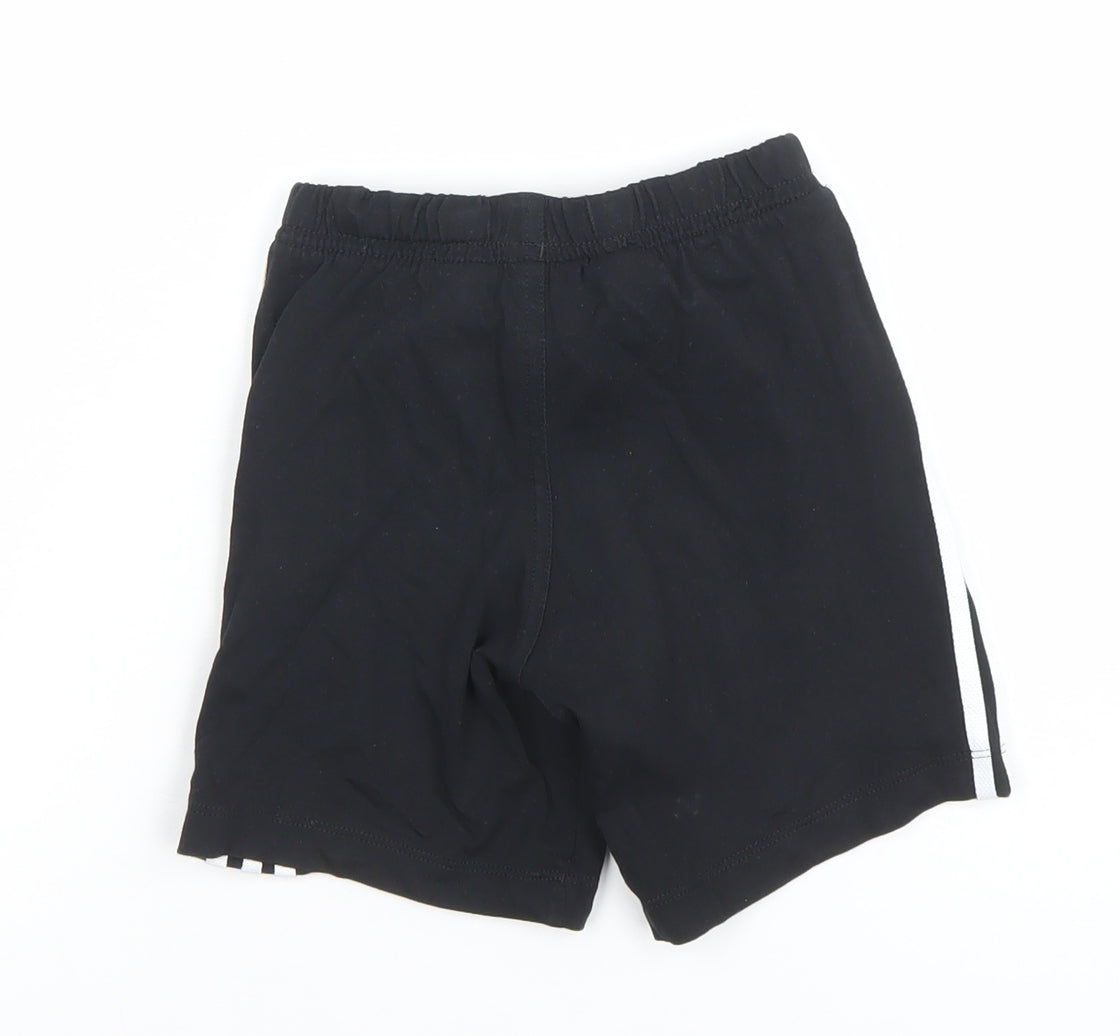Adidas Boys Black 2-3 Years Athletic Shorts with Elastic Waist