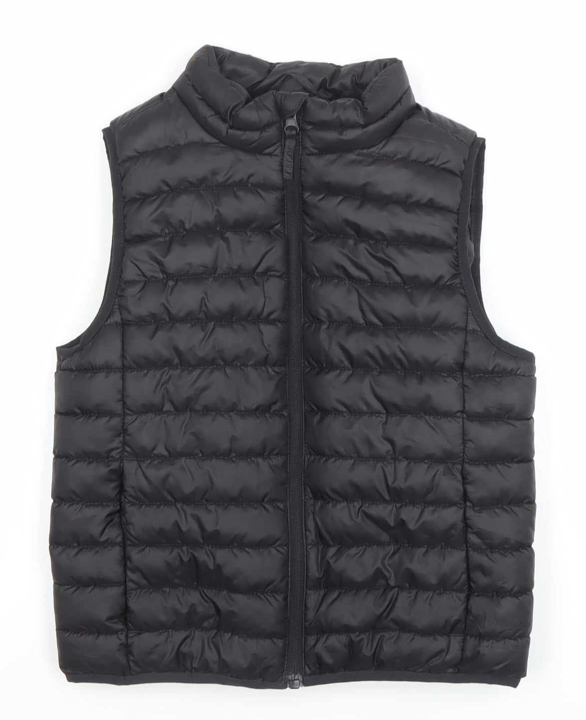 H&M Boys Black Puffer Bodywarmer Gilet 6-8 Years Lightweight Quilted Zip Vest