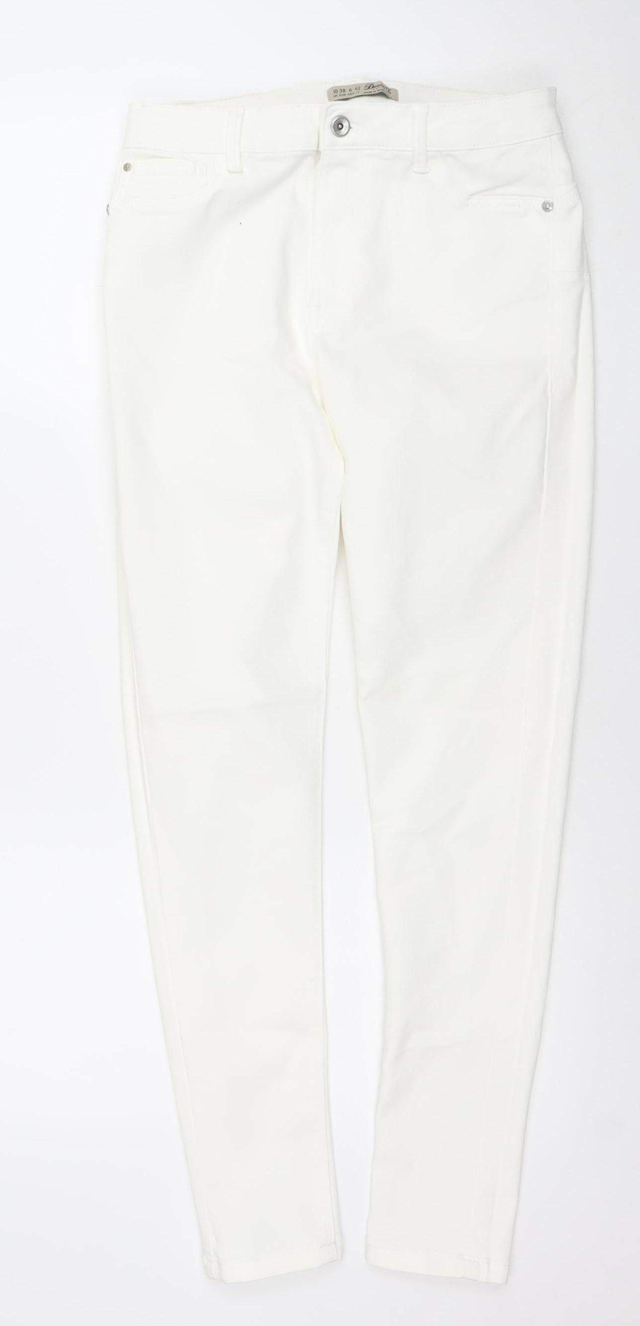 Denim Co. Womens White Skinny Jeans Size 10 Slim Fit