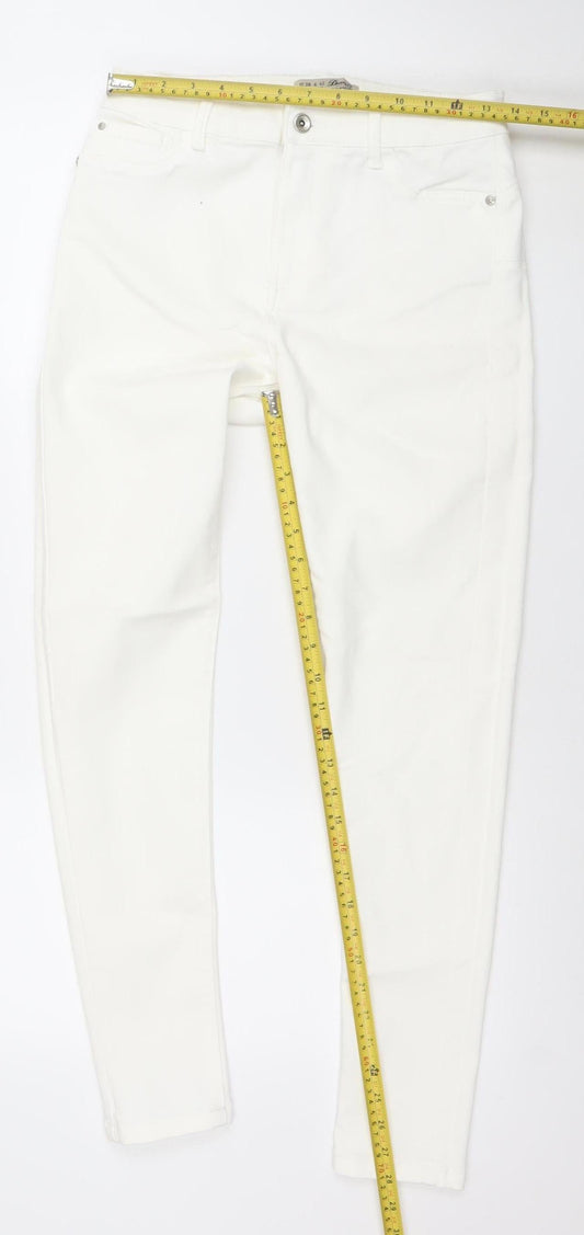 Denim Co. Womens White Skinny Jeans Size 10 Slim Fit