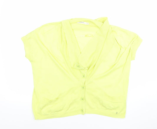 Sandwich Women’s Yellow Short Sleeve Cotton Button Blouse L