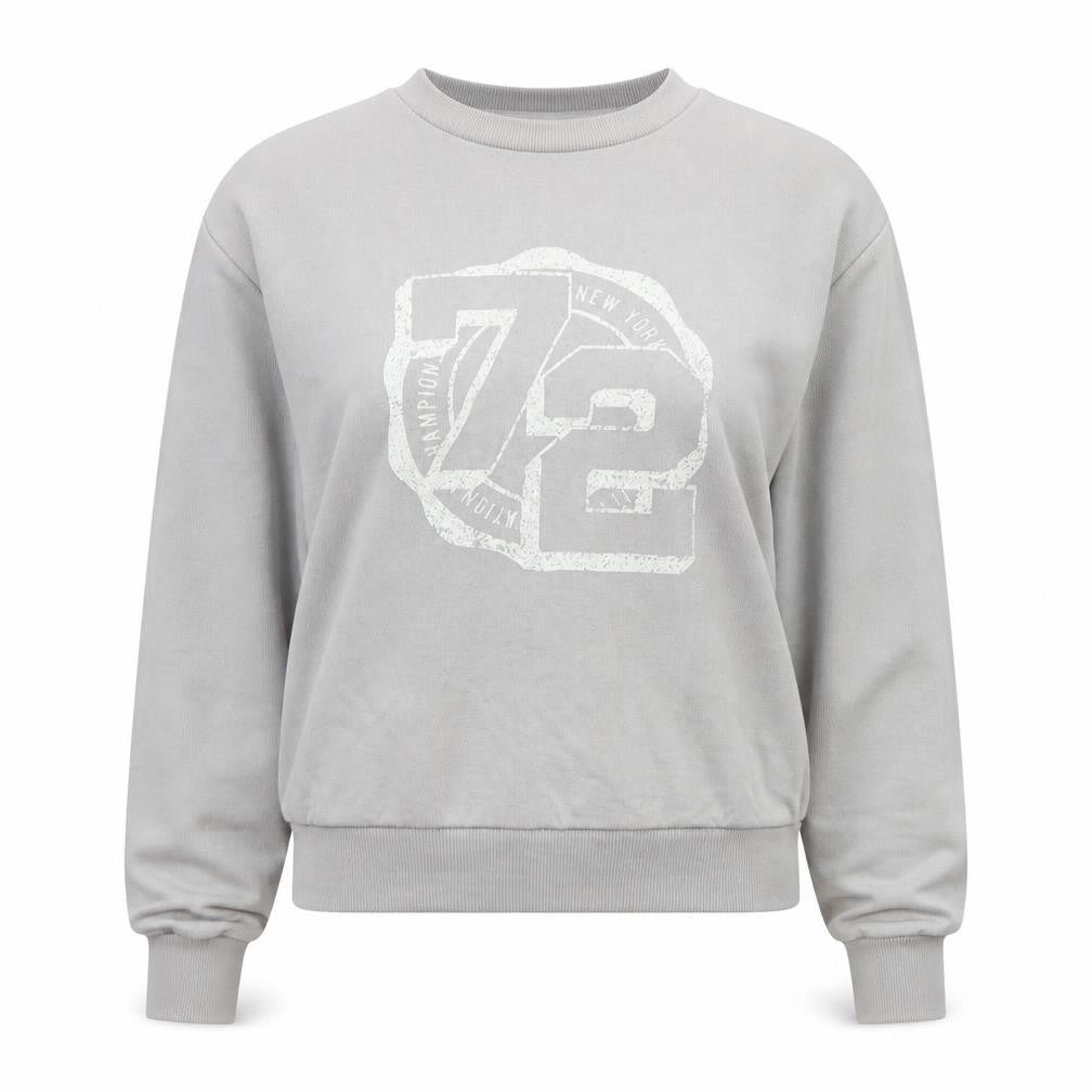 H&M Divided Women's Grey XS Pullover Sweatshirt with Graphic Print