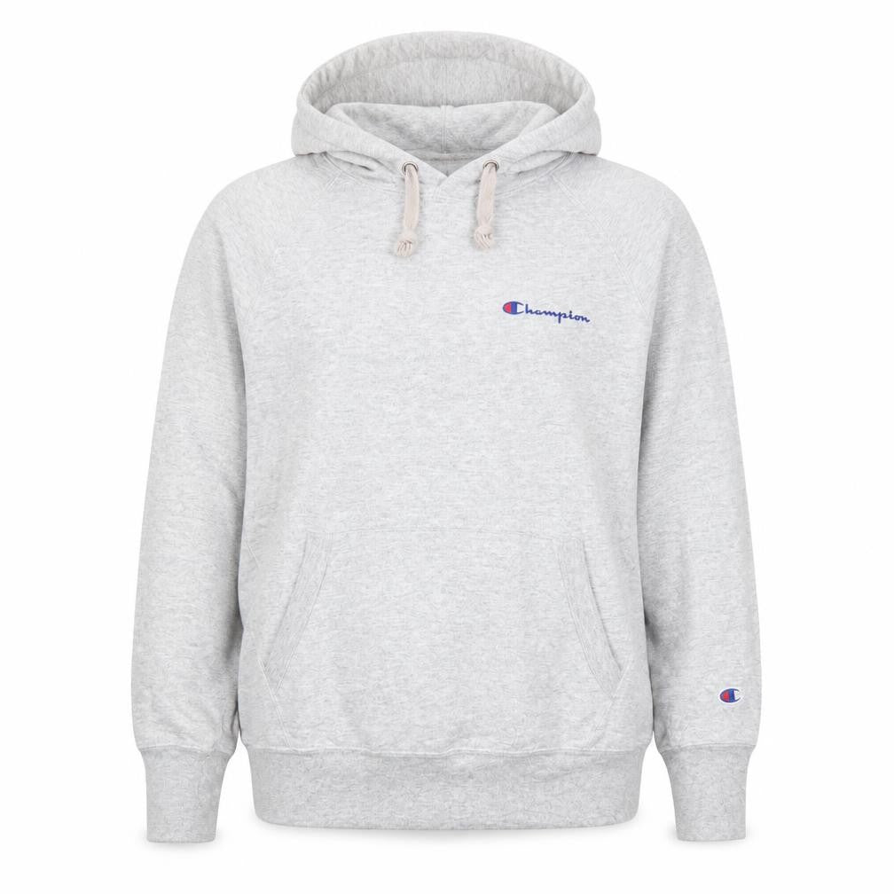 Champion Women's Grey Pullover Hoodie Medium Cotton Blend